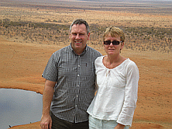 My wife, Joy, and I in kenya